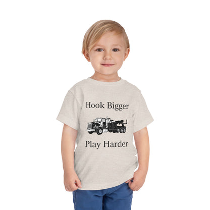 Hook Bigger Toddler Unisex Short Sleeve Crewneck Tee