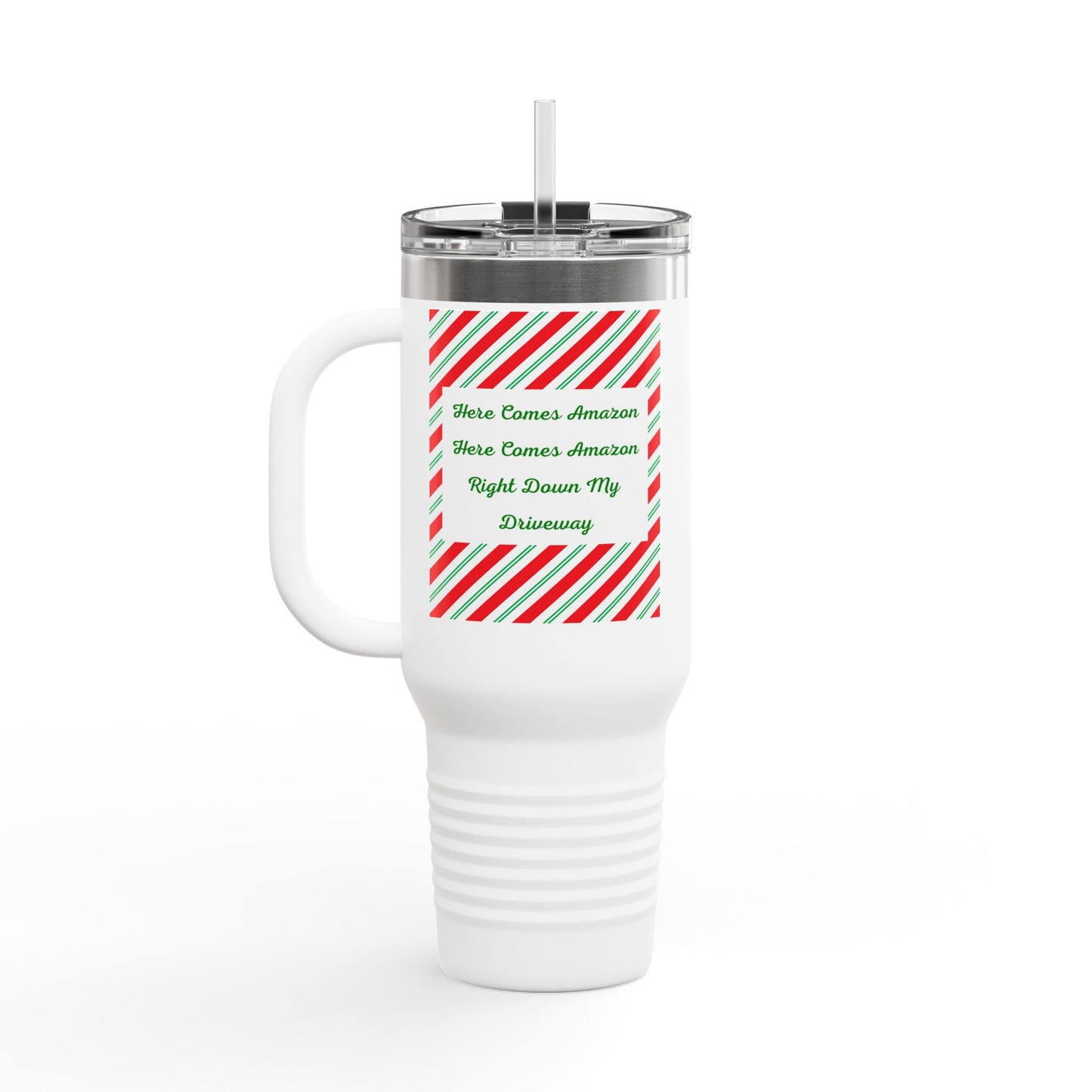 Here Comes Amazon Insulated Travel Mug