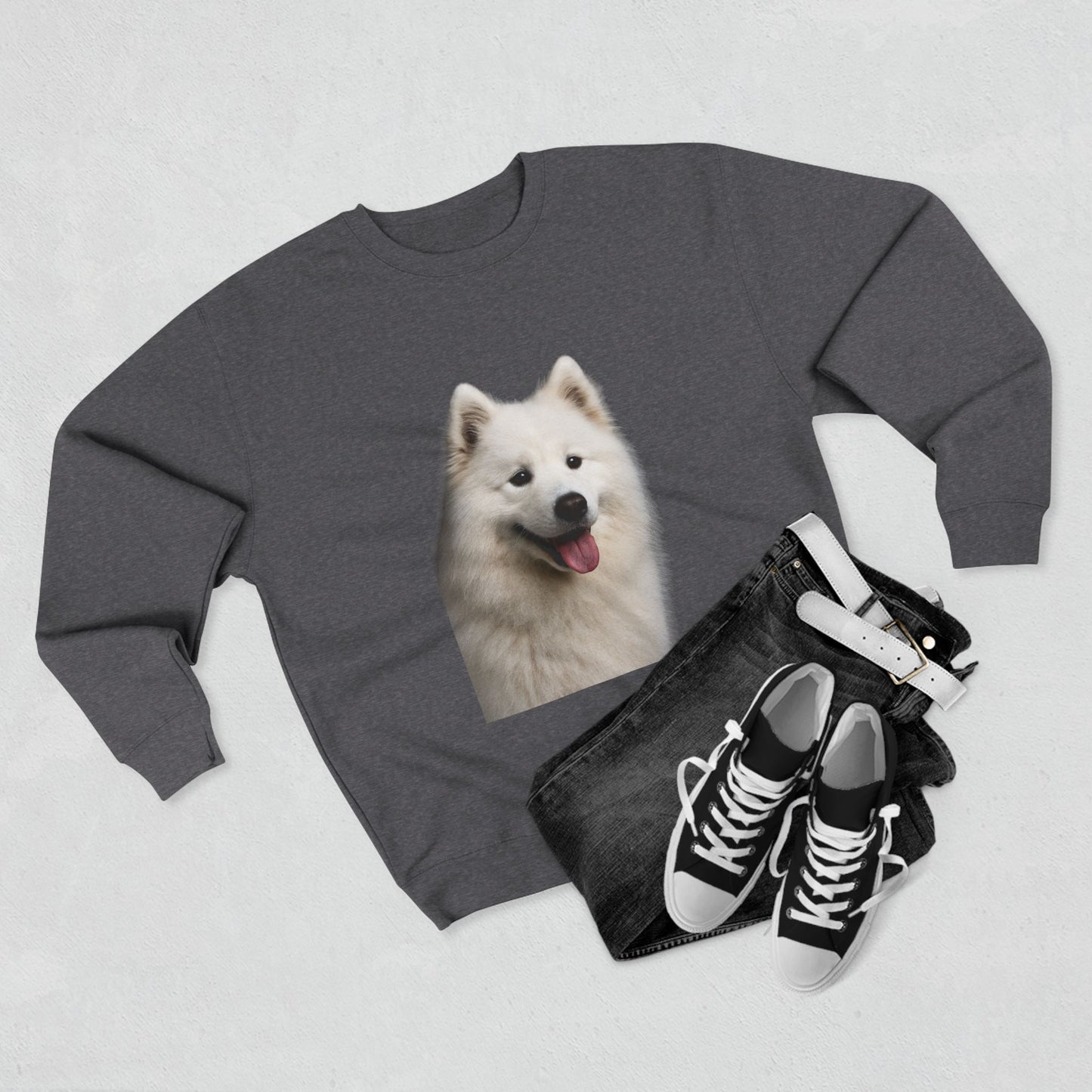 Samoyed Head Unisex Crewneck Sweatshirt