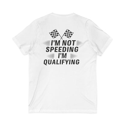 I'm Qualifying Unisex Short Sleeve V-Neck Tee