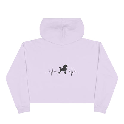My Heart Beats For Poodles Women's Crop Hoodie