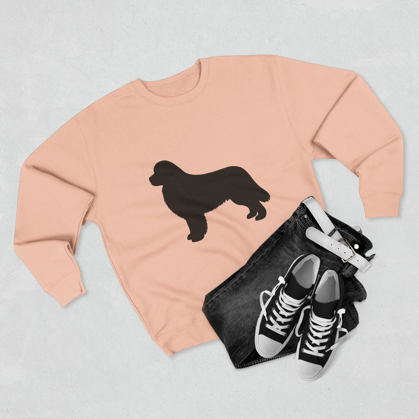 Newfie Silhouette Unisex Crewneck Sweatshirt