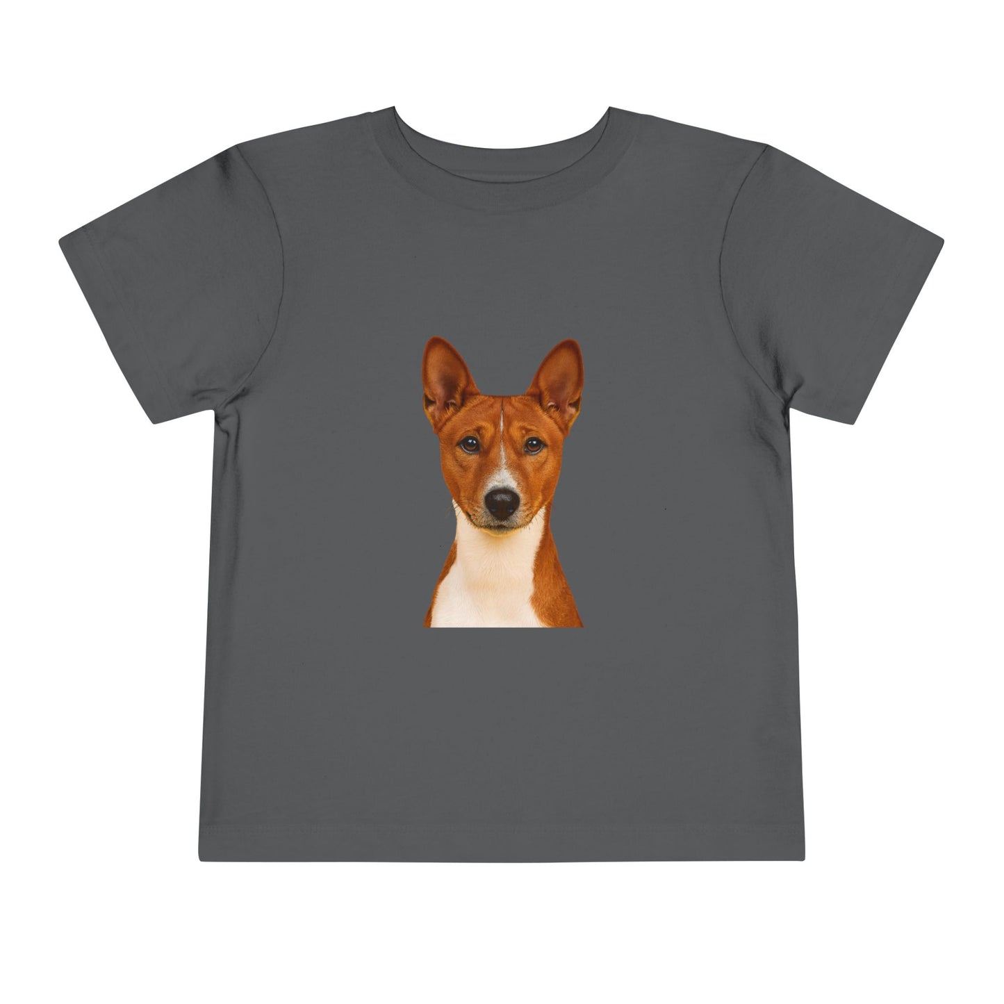 Basenji Head Toddler Unisex Short Sleeve Crewneck Tee