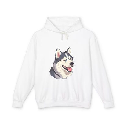 Malamute Head Unisex Lightweight Hoodie