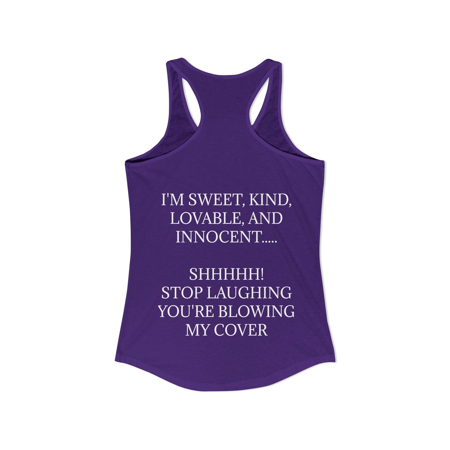 Blowing My Cover Women's Racerback Tank