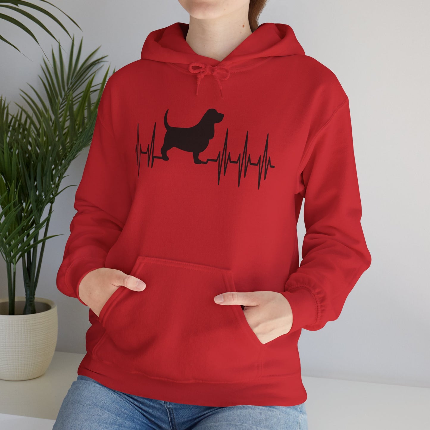 My Heart Beats For Basset Hounds Unisex Hoodie