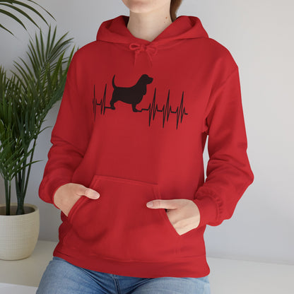 My Heart Beats For Basset Hounds Unisex Hoodie