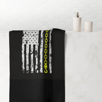 Thin Yellow Line Mink-Cotton  Beach Towel