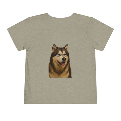 Malamute Head Toddler Unisex Short Sleeve Crewneck Tee