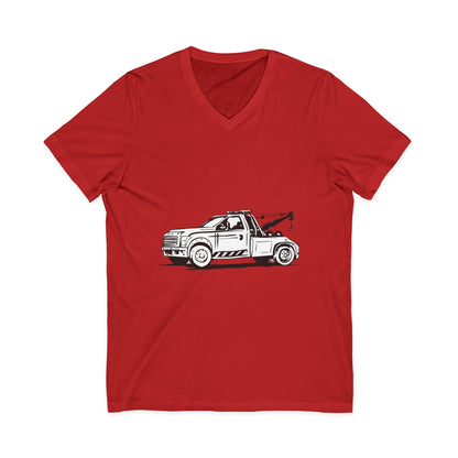 Wheel Lift Tow Truck Unisex Short Sleeve V-Neck Tee