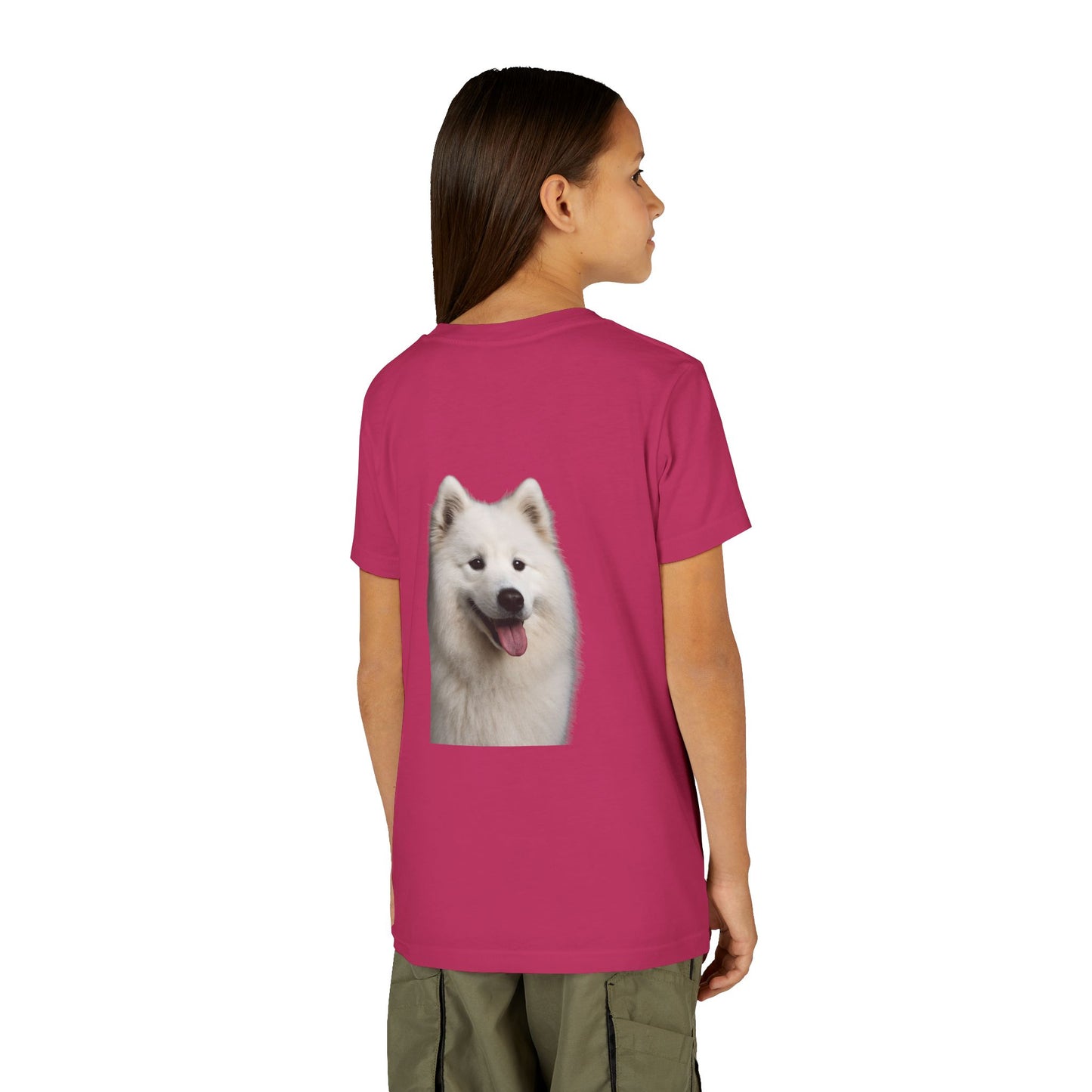 Samoyed Head Youth Unisex Short Sleeve Crewneck Tee