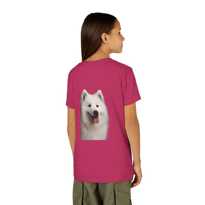 Samoyed Head Youth Unisex Short Sleeve Crewneck Tee