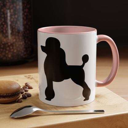 Poodle Silhouette 2-Tone Coffee Mug
