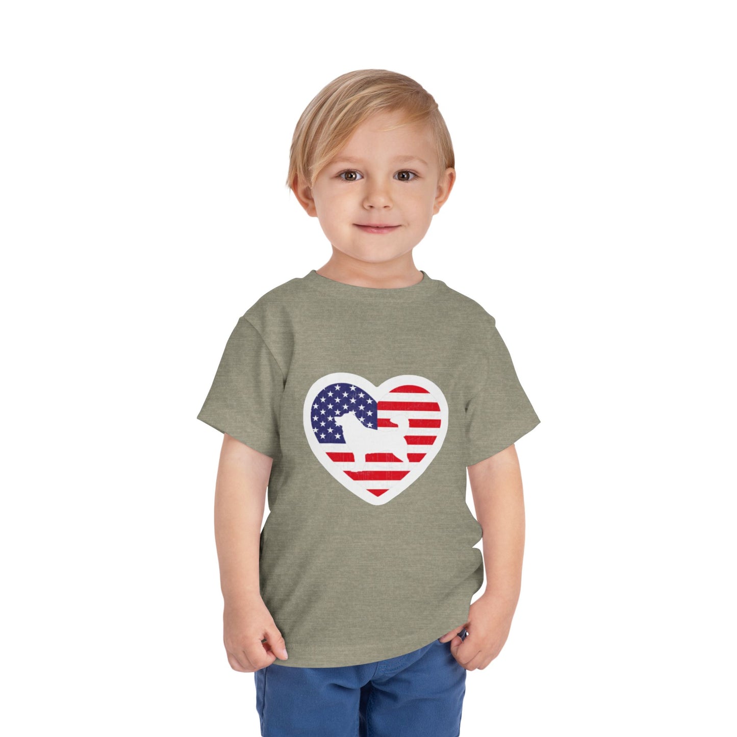 Malamute Flag Toddler Unisex Short Sleeve Crewneck Tee