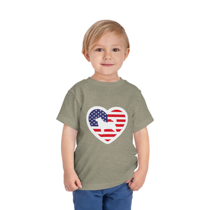 Malamute Flag Toddler Unisex Short Sleeve Crewneck Tee