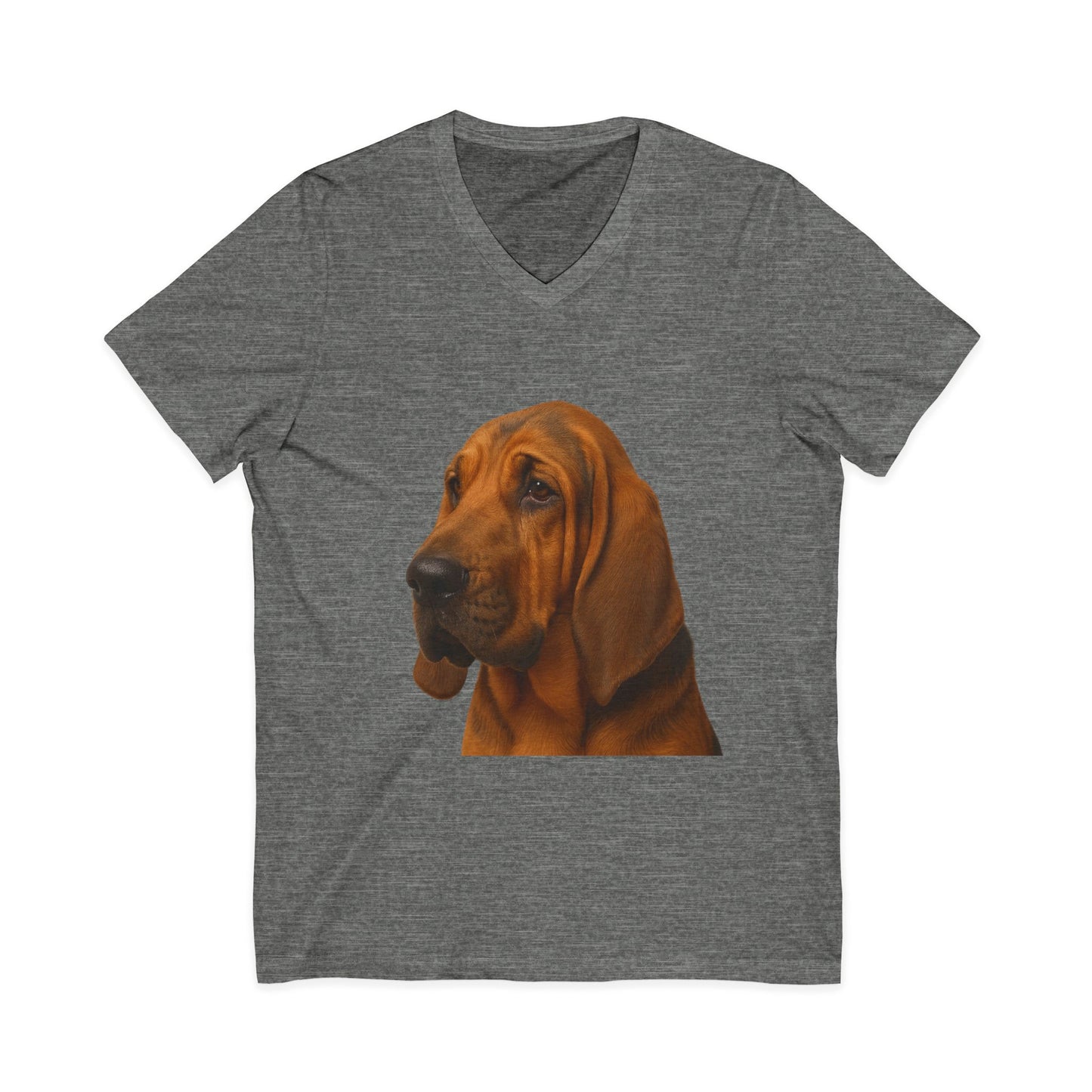 Bloodhound Head Unisex Short Sleeve V-Neck Tee