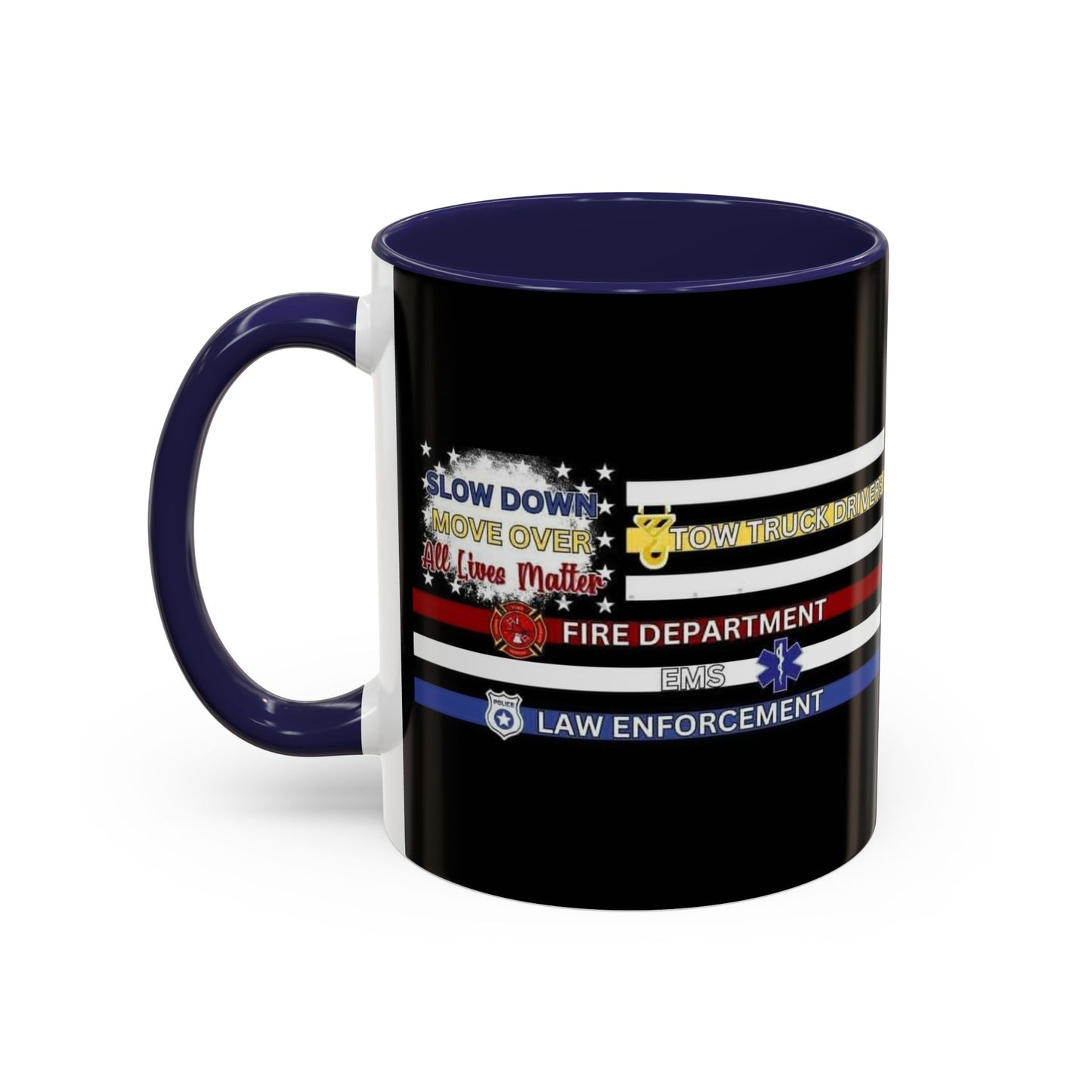 Slow Down Move Over Flag 2-Tone Coffee Mug