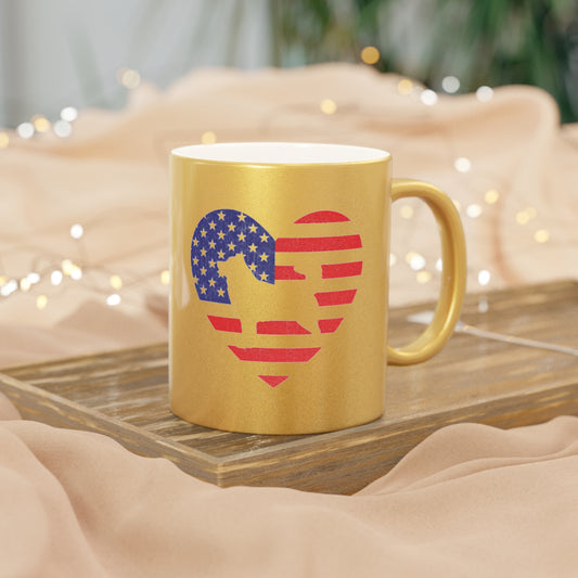 Malamute Flag Metallic Coffee Mug