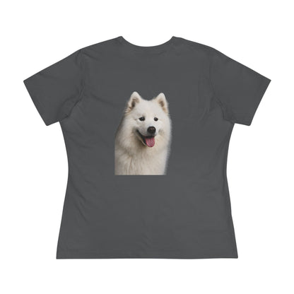 Samoyed Head Women's Short Sleeve Crewneck Tee