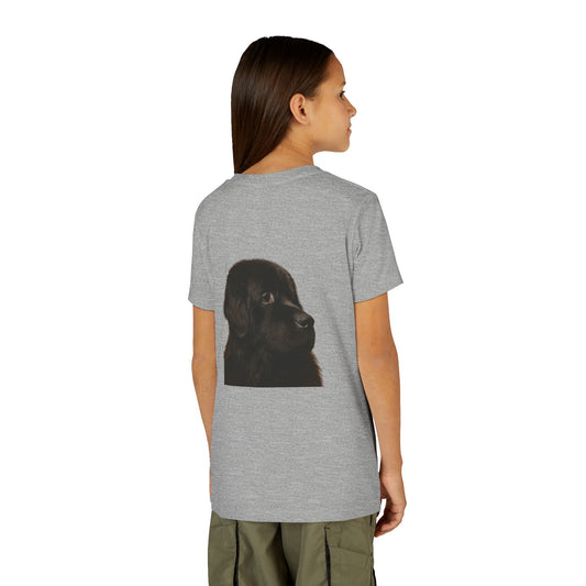 Newfie Head Youth Unisex Short Sleeve Crewneck Tee