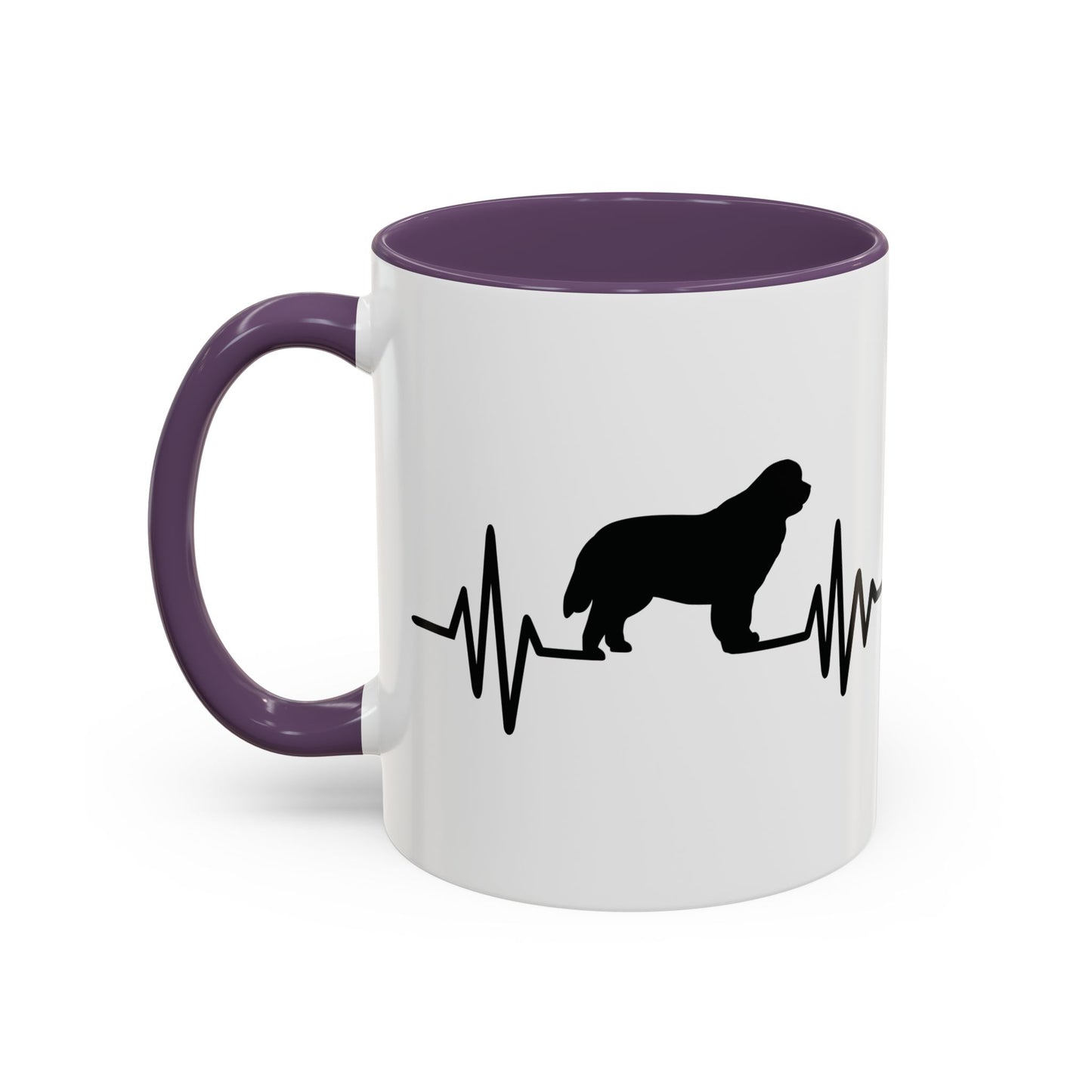 My Heart Beats For Newfies 2-Tone Coffee Mug