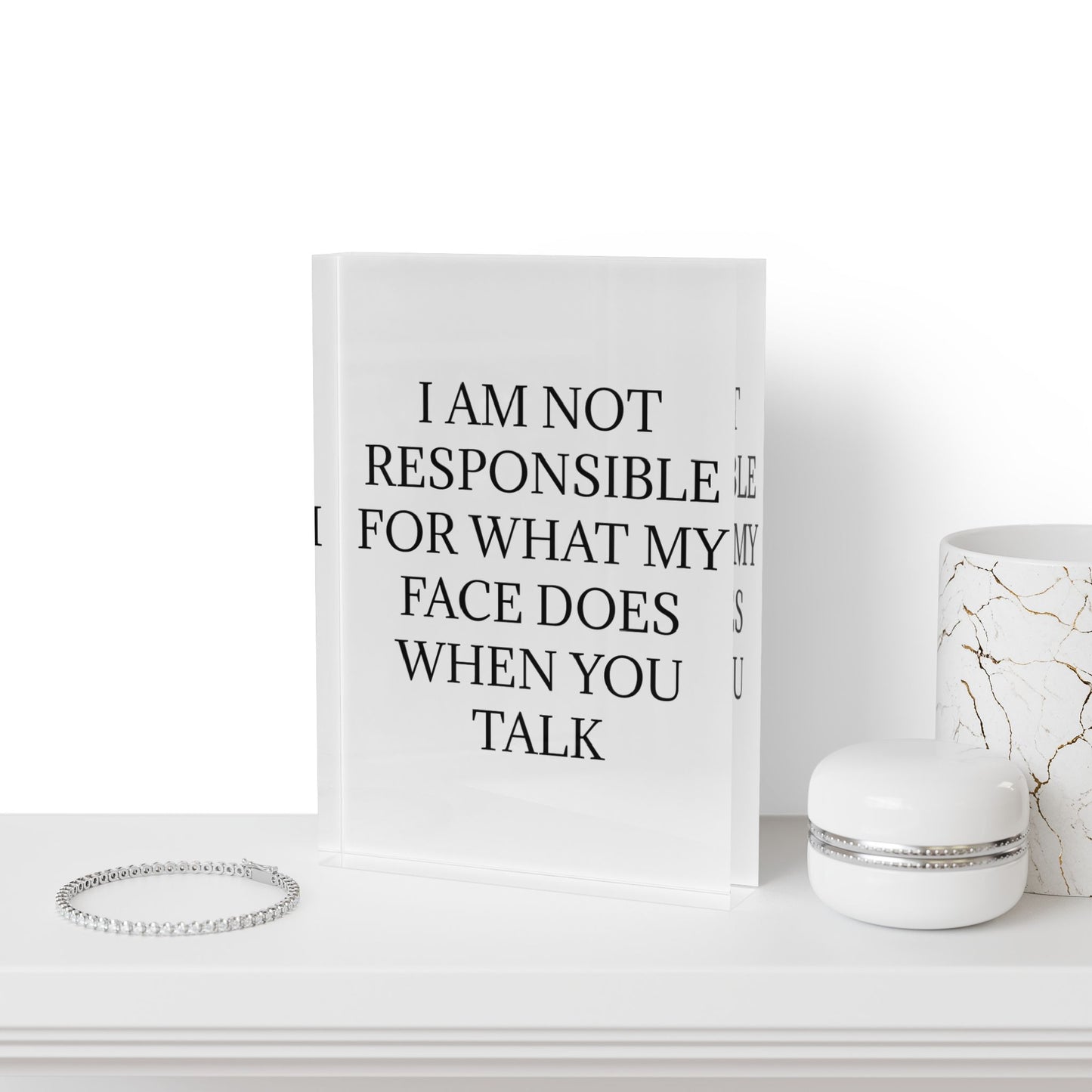 When You Talk Acrylic Photo Block