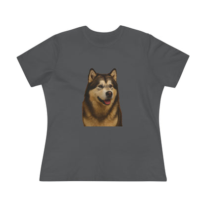 Malamute Head Women's Short Sleeve Crewneck Tee