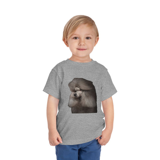 Poodle Head Toddler Unisex Short Sleeve Crewneck Tee