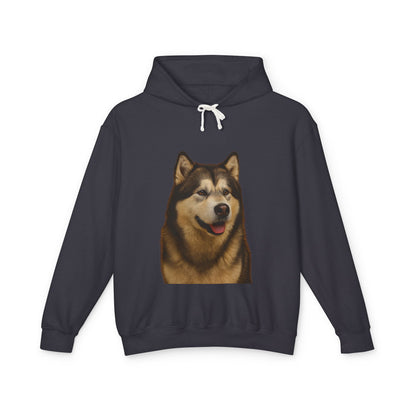 Malamute Head Unisex Lightweight Hoodie
