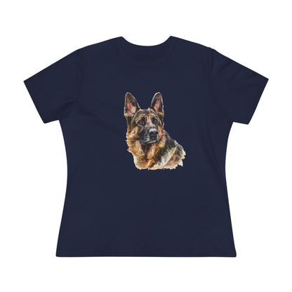 German Shepherd Head Women's Short Sleeve Crewneck Tee