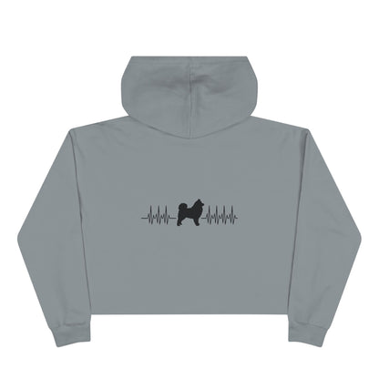 My Heart Beats For Samoyeds Women's Crop Hoodie