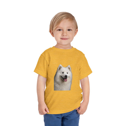 Samoyed Head Toddler Unisex Short Sleeve Crewneck Tee