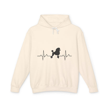 My Heart Beats For Poodles Unisex Lightweight Hoodie