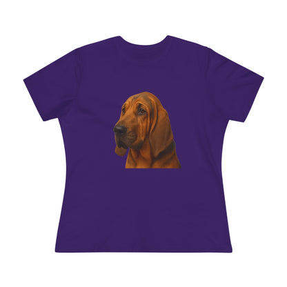 Bloodhound Head Women's Short Sleeve Crewneck Tee