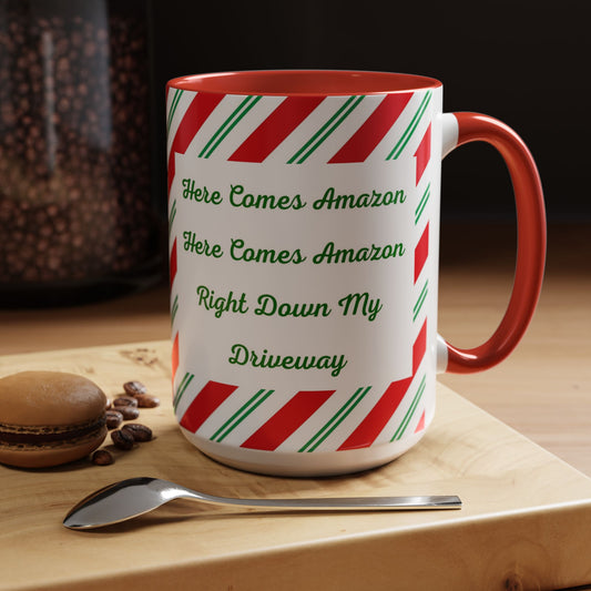 Here Comes Amazon 2-Tone Coffee Mug