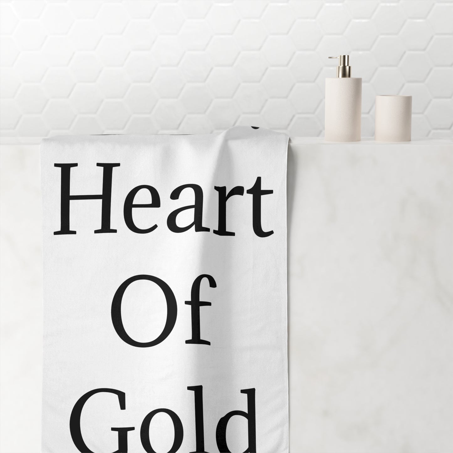 Heart Of Gold Mink-Cotton  Beach Towel