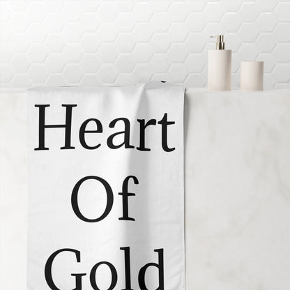Heart Of Gold Mink-Cotton  Beach Towel