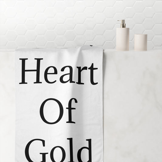 Heart Of Gold Mink-Cotton  Beach Towel