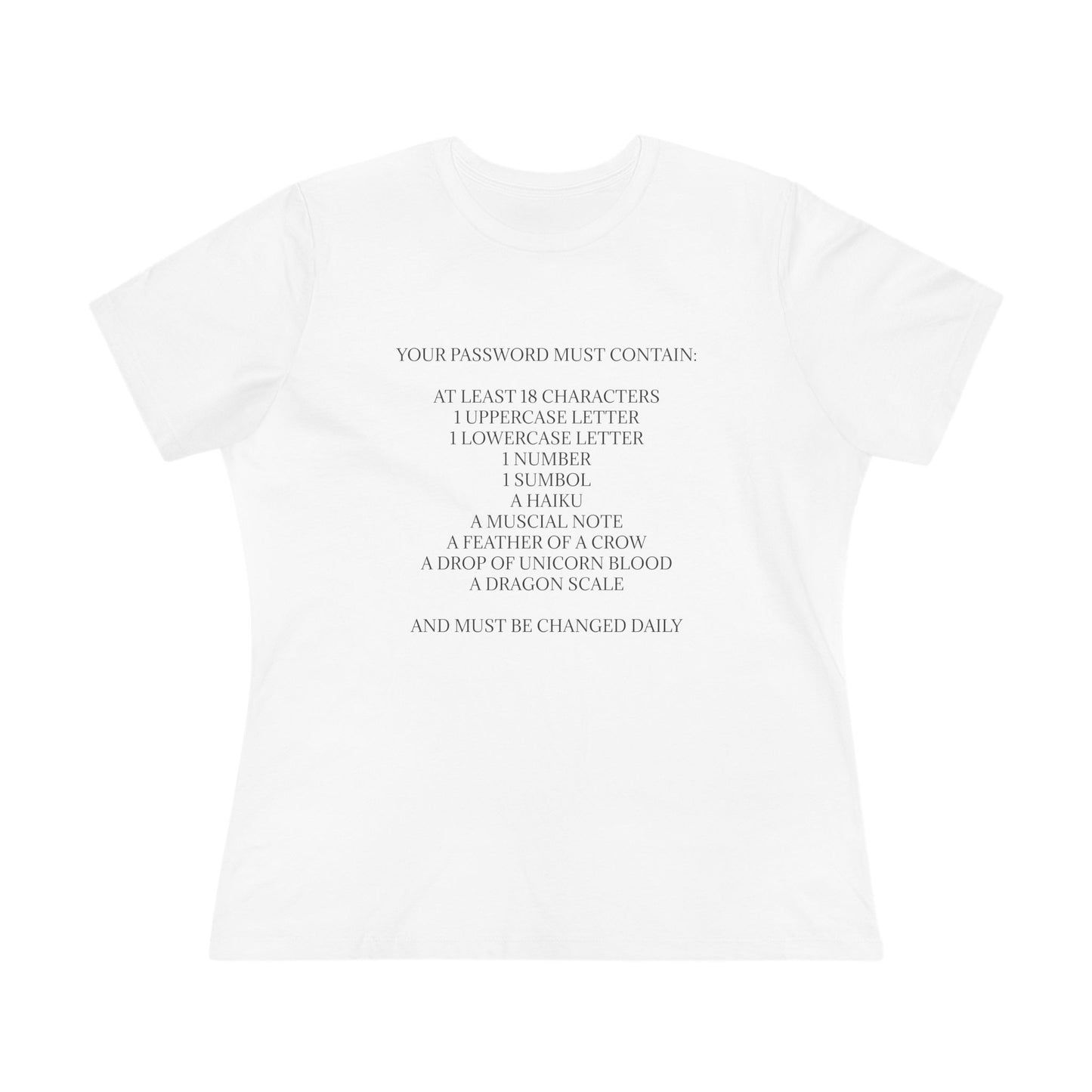 Password Women's Short Sleeve Crewneck Tee