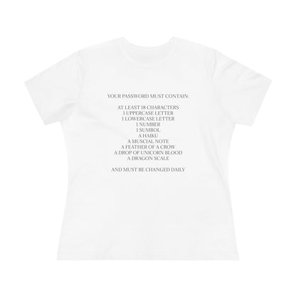 Password Women's Short Sleeve Crewneck Tee