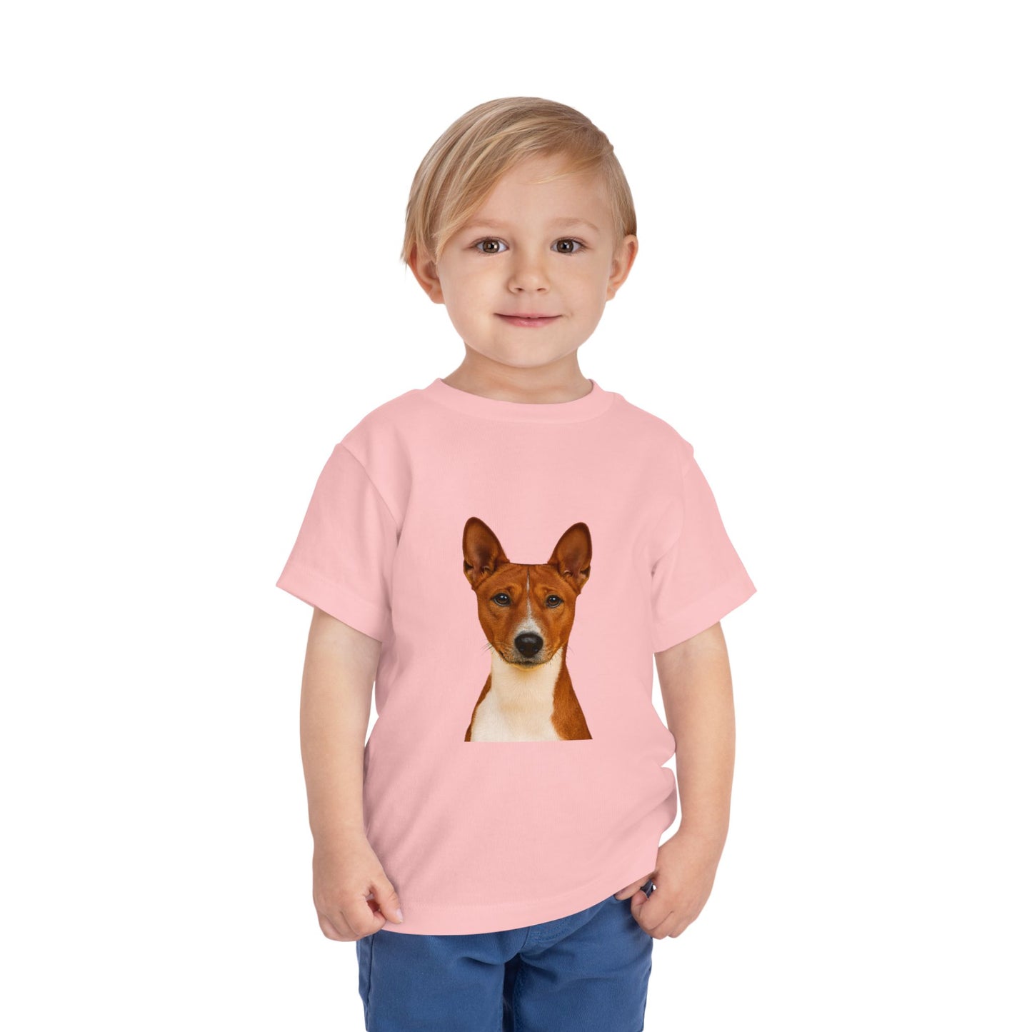 Basenji Head Toddler Unisex Short Sleeve Crewneck Tee