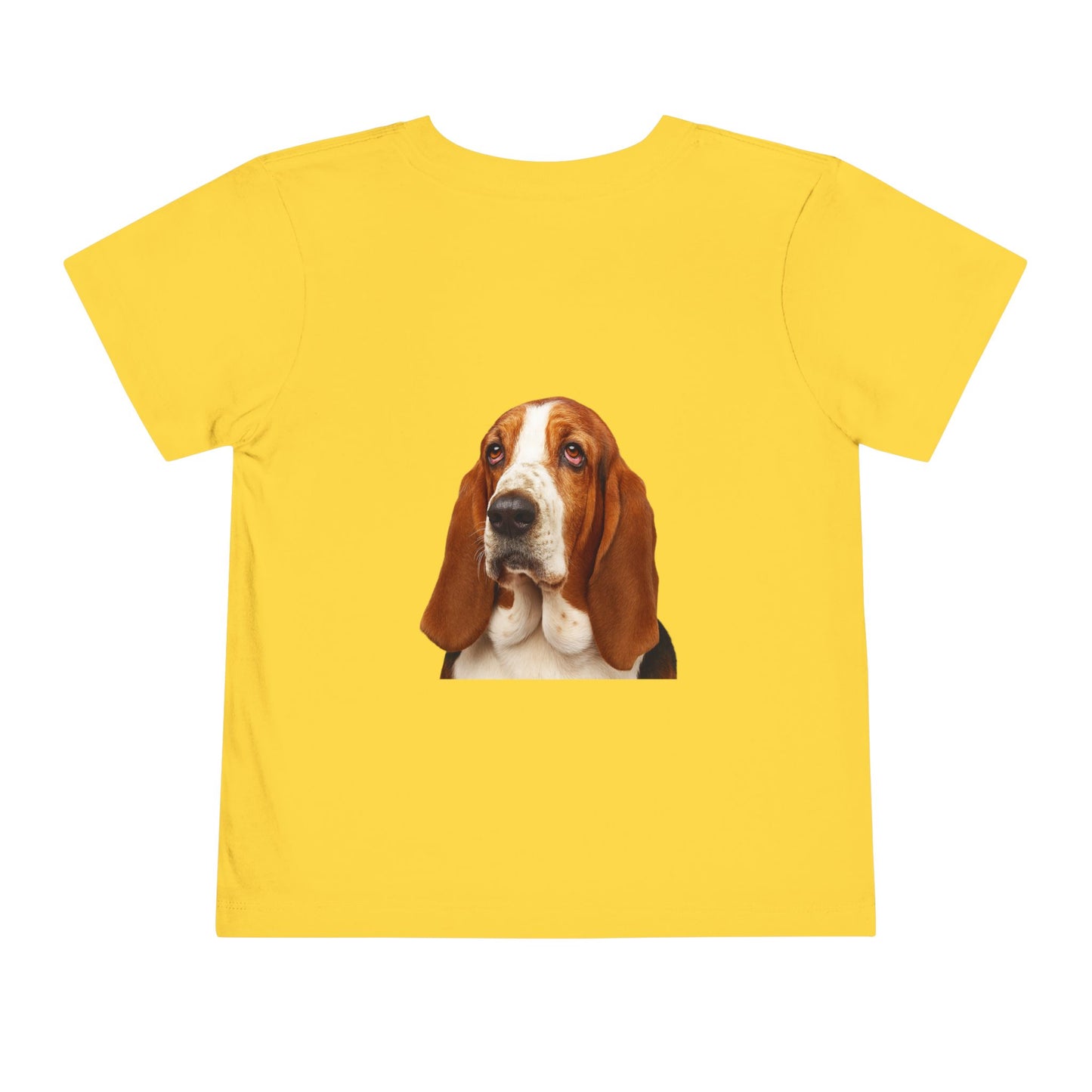 Basset Head Toddler Unisex Short Sleeve Crewneck Tee