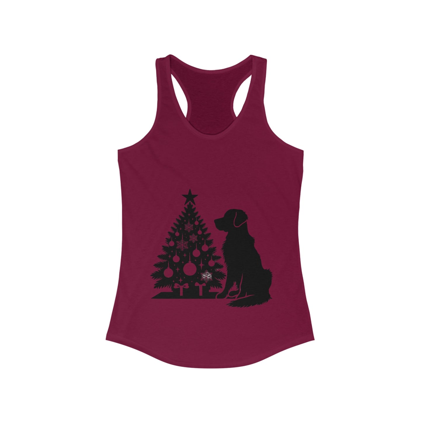 Golden Christmas Tree Women's Racerback Tank