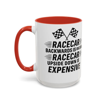 Racecar Backwards 2-Tone Coffee Mug