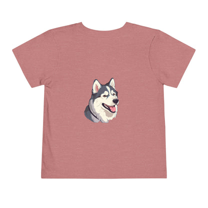 Malamute Head Toddler Unisex Short Sleeve Crewneck Tee