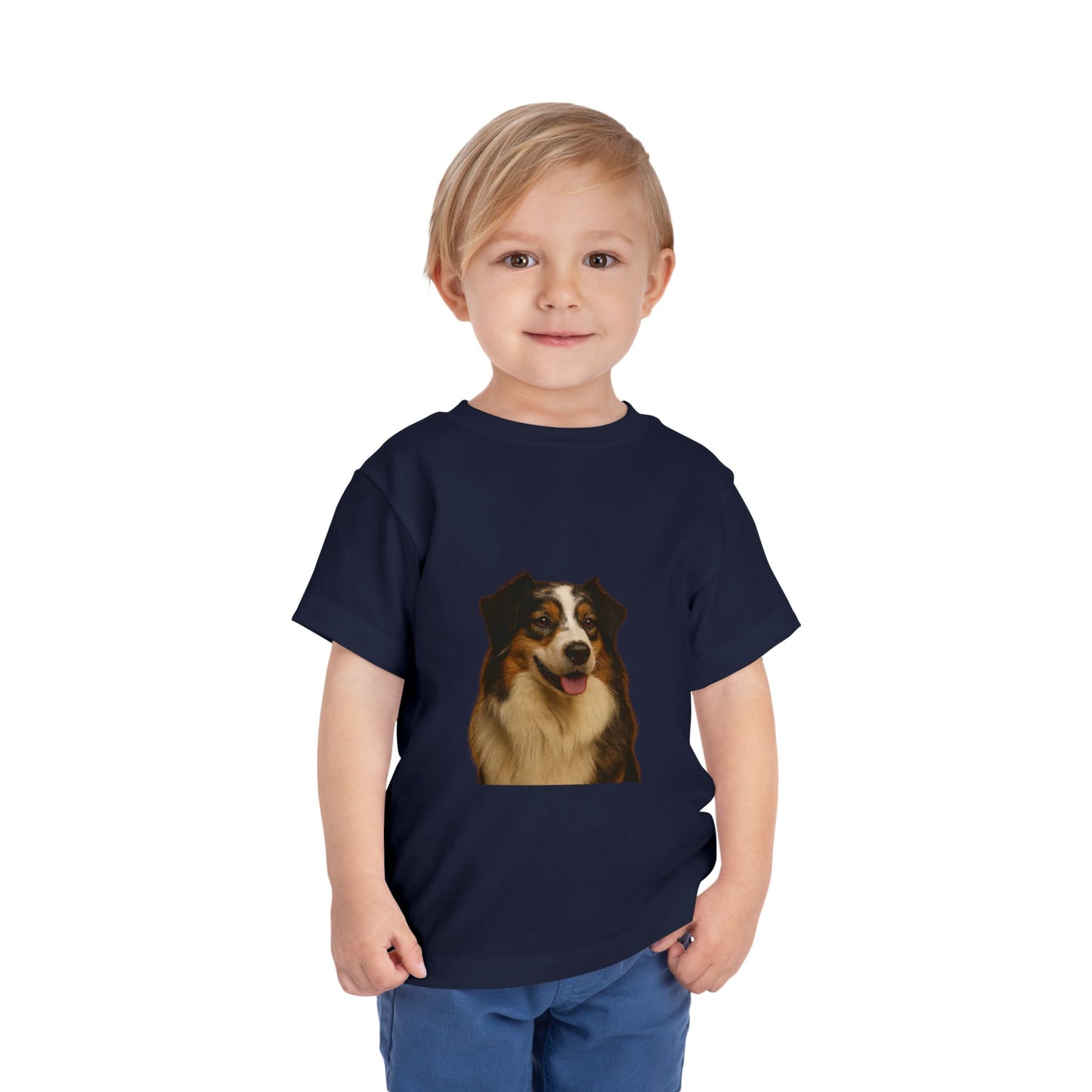 Aussie Head Toddler Unisex Short Sleeve Crewneck Tee