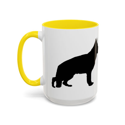 German Shepherd Silhouette 2-Tone Coffee Mug