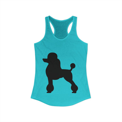 Poodle Silhouette Women's Racerback Tank