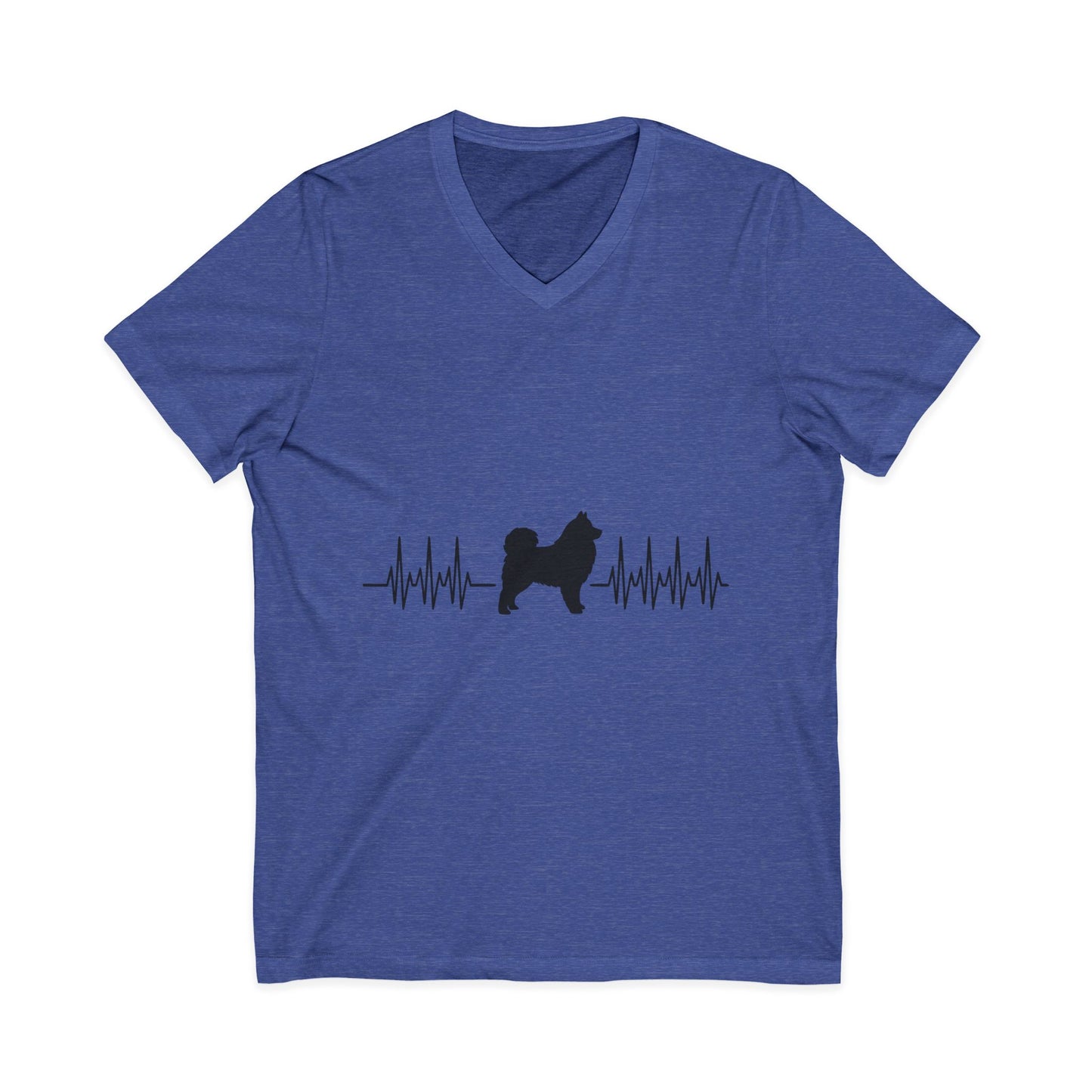 My Heart Beats For Samoyeds Unisex Short Sleeve V-Neck Tee
