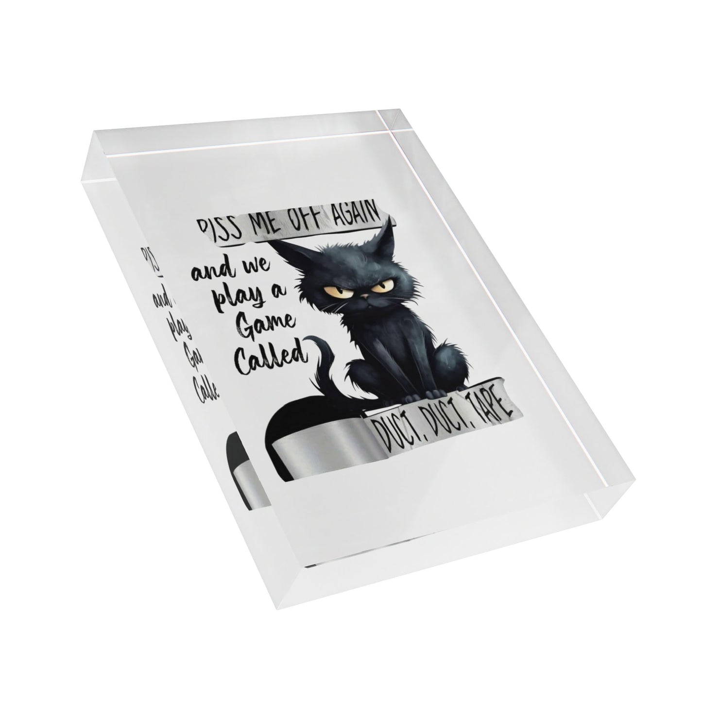 Duct, Duct, Tape Acrylic Photo Block